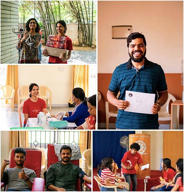 photos of people donating blood in Bangalore