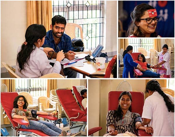 photos of people donating blood in Bangalore