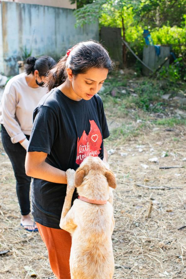 LML Volunteer at Maruthy Dog Shelter